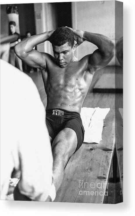 California Canvas Print featuring the photograph Cassius Clay Training #9 by The Stanley Weston Archive