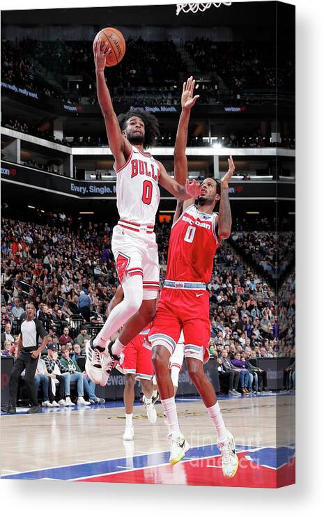 Coby White Canvas Print featuring the photograph Chicago Bulls V Sacramento Kings #9 by Rocky Widner