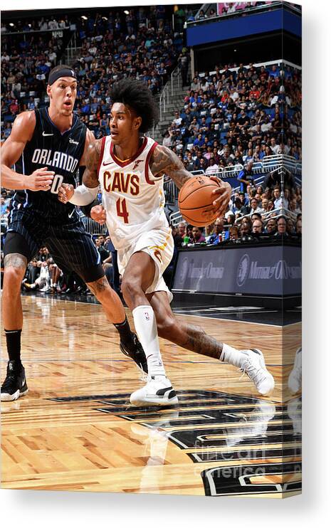 Nba Pro Basketball Canvas Print featuring the photograph Cleveland Cavaliers V Orlando Magic by Fernando Medina
