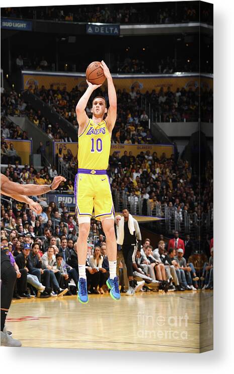 Sviatoslav Mykhailiuk Canvas Print featuring the photograph San Antonio Spurs V Los Angeles Lakers #9 by Andrew D. Bernstein