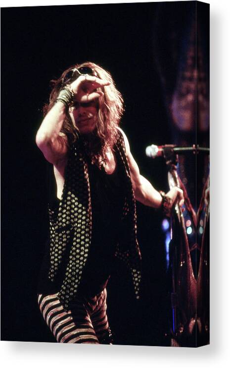 1980-1989 Canvas Print featuring the photograph Steven Tyler & Aerosmith #9 by Mediapunch