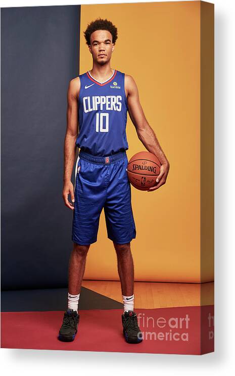 Jerome Robinson Canvas Print featuring the photograph 2018 Nba Rookie Photo Shoot by Jennifer Pottheiser