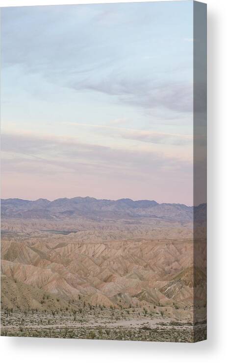 Desert Sunset Canvas Print featuring the photograph A Peaceful Desert Night No.1 by Margaret Pitcher