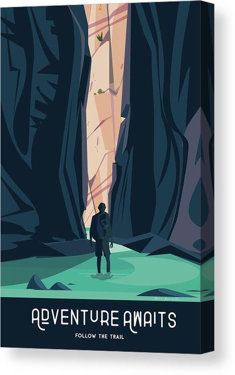 Adventure Canvas Print featuring the painting Adventure Awaits by Omar Escalante