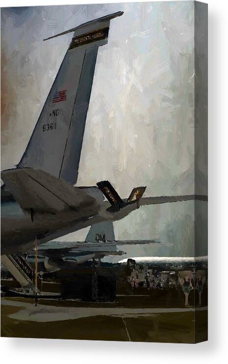 Airshow Canvas Print featuring the mixed media Airshow by Christopher Reed
