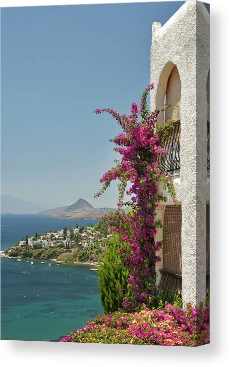 Tranquility Canvas Print featuring the photograph Aktur-bodrum by Izzet Keribar