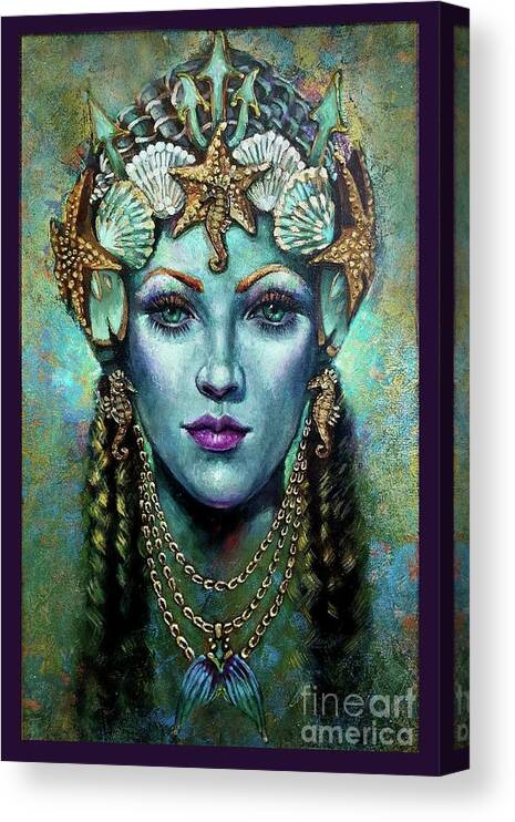 Sea Goddess Canvas Print featuring the painting Amphitrite by Geraldine Arata