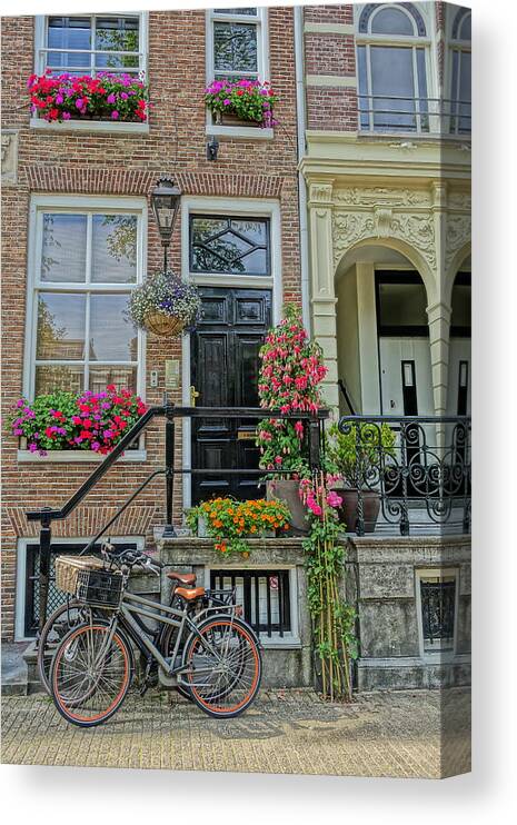 Amsterdam Canvas Print featuring the photograph Amsterdam Canal Home by Patricia Caron