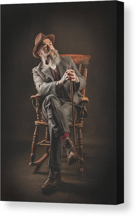 Portrait Canvas Print featuring the photograph An English Gentleman by Colin Dixon