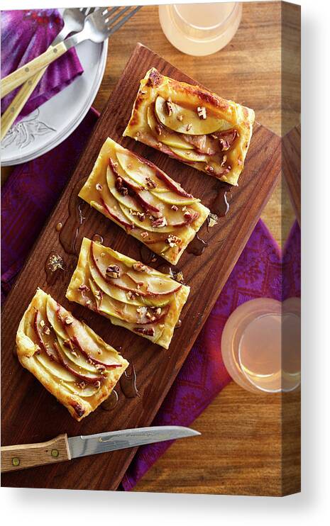 Cuisine At Home Canvas Print featuring the photograph Apple Pear Tarts by Cuisine at Home