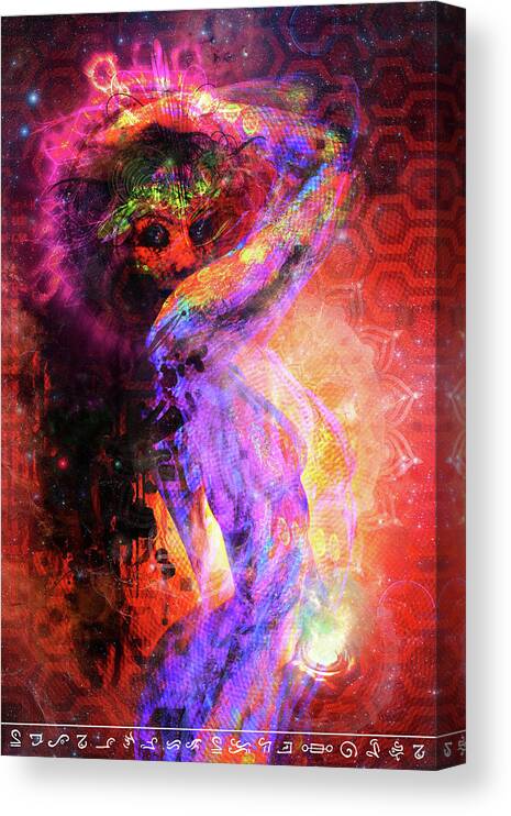 Bodypaint Canvas Print featuring the painting Astral Goddess 2 by Matt Deifer