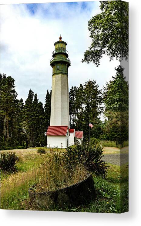 Lighthouses Canvas Print featuring the photograph At Westport Light by Larry Waldon