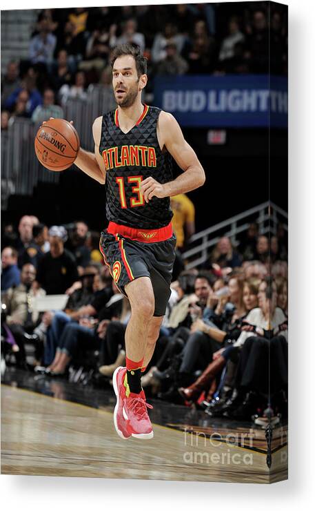 Nba Pro Basketball Canvas Print featuring the photograph Atlanta Hawks V Cleveland Cavaliers by David Liam Kyle