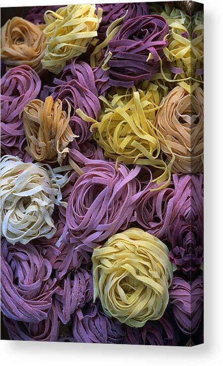 Ball Canvas Print featuring the photograph Balls Of Coloured Pasta From Vilasimius by Dallas Stribley