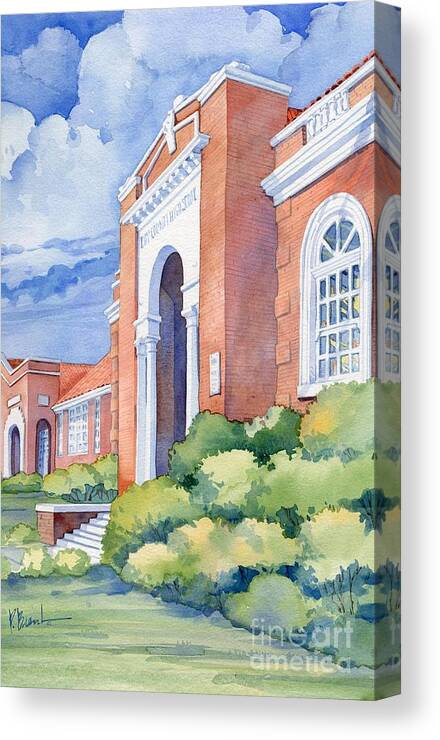 Watercolor Canvas Print featuring the painting Bay High - Portals of Learning by Paul Brent