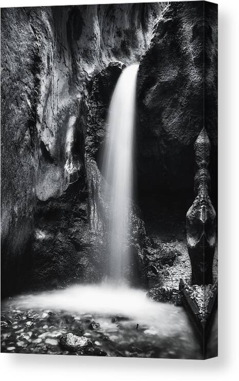 Waterfall Canvas Print featuring the photograph B(eautiful)w(aterfall) by Jimbi