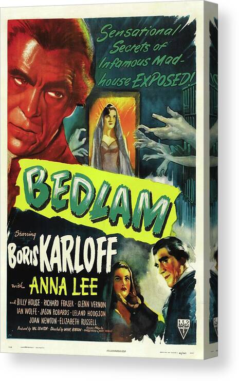 1940s Canvas Print featuring the photograph Bedlam -1946-. by Album