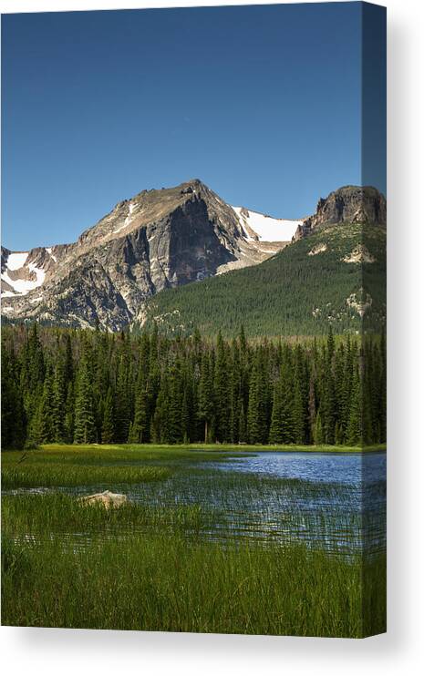 Scenics Canvas Print featuring the photograph Bierstadt Lake, Rocky Mountain by Jerry Whaley