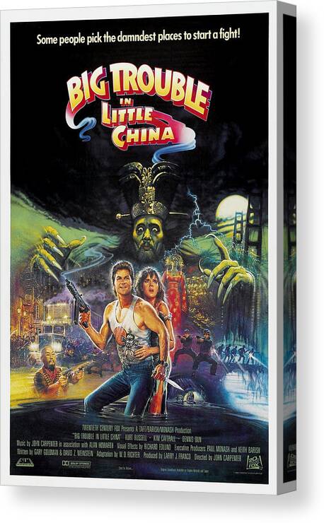 1986 Canvas Print featuring the photograph Big Trouble In Little China by Globe Photos