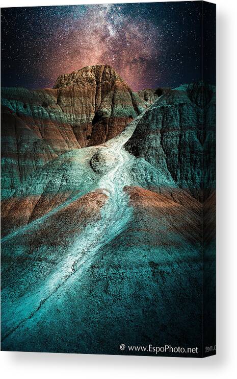 Black Hills Canvas Print featuring the photograph Black Hills At Night by Ed Esposito