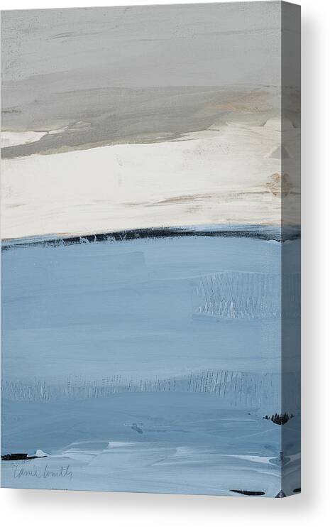 Blue Canvas Print featuring the painting Blue Flatlands I by Lanie Loreth