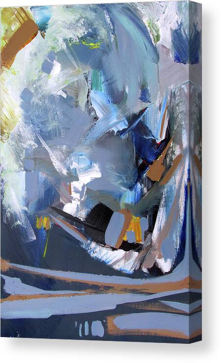 Abstract Canvas Print featuring the painting Blue Tweak by John Gholson
