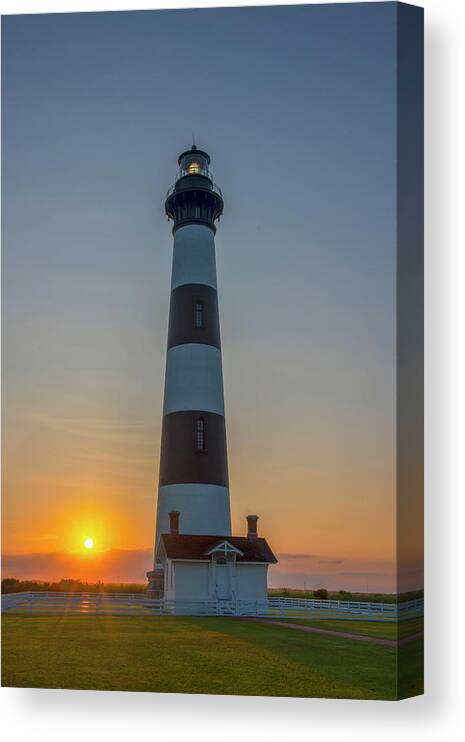 Outer Banks Canvas Print featuring the photograph Bodie Island, Sunrise, OBX by Cindy Lark Hartman