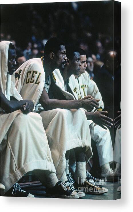 Nba Pro Basketball Canvas Print featuring the photograph Boston Celtics - Bill Russell by Dick Raphael