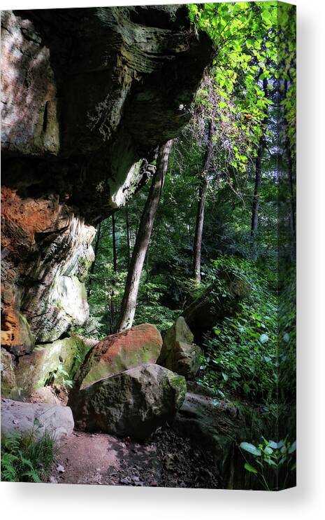 Rocky Canvas Print featuring the photograph Boulder Crossing by Scott Kingery
