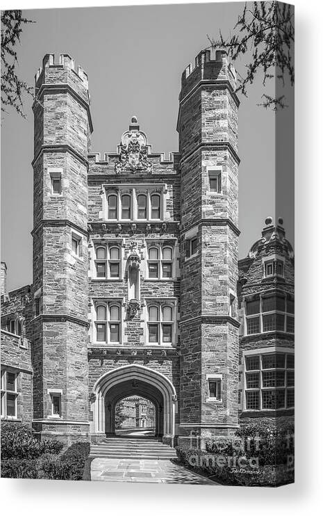 Bryn Mawr College Canvas Print featuring the photograph Bryn Mawr College Rockefeller Hall by University Icons