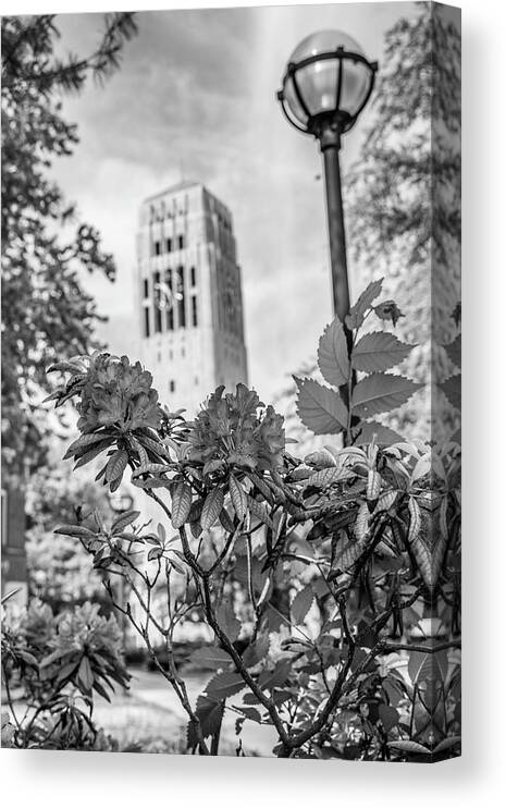 Big Ten Campus Canvas Print featuring the photograph Burton Tower University of Michigan by John McGraw