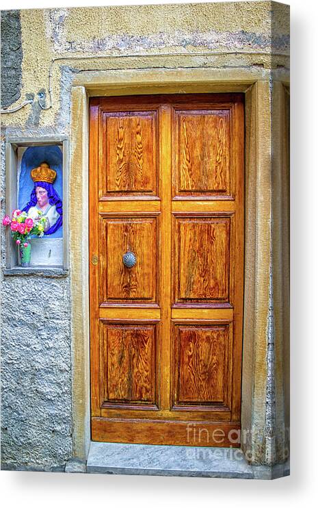Cannes Canvas Print featuring the photograph Cannes Door by Becqi Sherman
