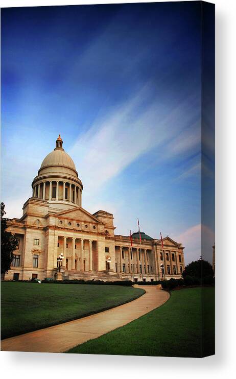 Grass Canvas Print featuring the photograph Capitol by Cwellsphotography