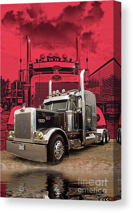 Big Rigs Canvas Print featuring the photograph Catr9546-19 by Randy Harris