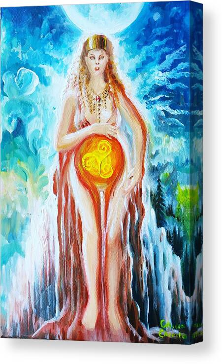 celtic goddess Danu painting Canvas Print Canvas Art by Chirila Corina  Pixels