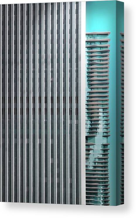 Skyscraper Canvas Print featuring the photograph Chicago Abstract II by Rolf Mauer