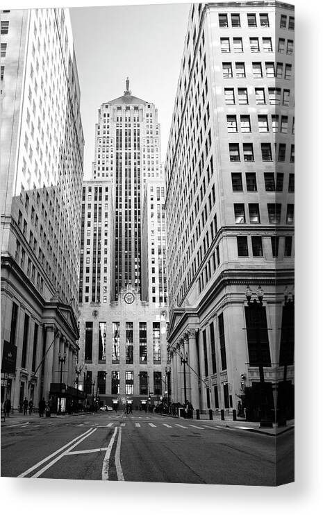 Chicago Canvas Print featuring the photograph Chicago Board of Trade by Patty Colabuono