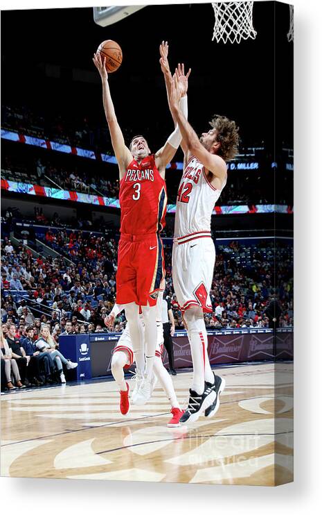Smoothie King Center Canvas Print featuring the photograph Chicago Bulls V New Orleans Pelicans by Layne Murdoch Jr.