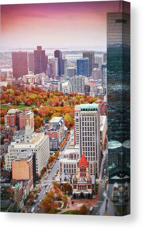 Boston Canvas Print featuring the photograph City of Boston Massachusetts by Carol Japp
