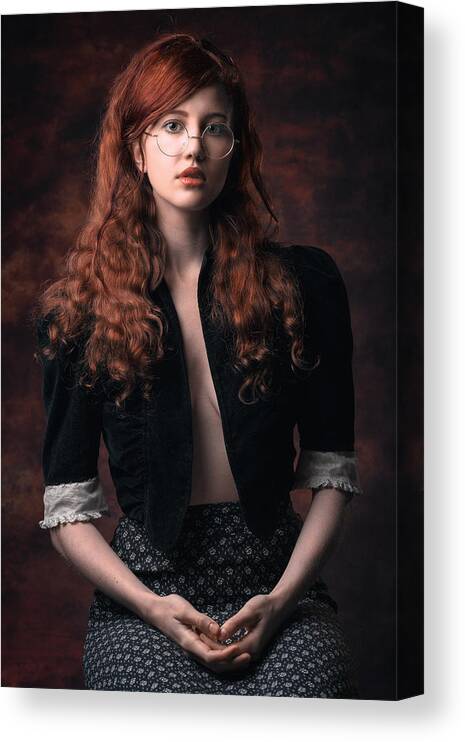 Classic Canvas Print featuring the photograph Classical Vintage Portrait by Jan Slotboom