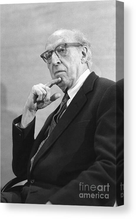 Concert Canvas Print featuring the photograph Composer Aaron Copland by Bettmann