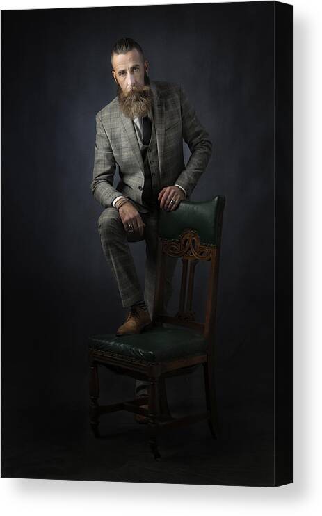 Portrait Canvas Print featuring the photograph Conor. Mr. Cool by Hugh Wilkinson