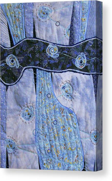 Abstract Canvas Print featuring the tapestry - textile Cosmic Connectivity by Pam Geisel