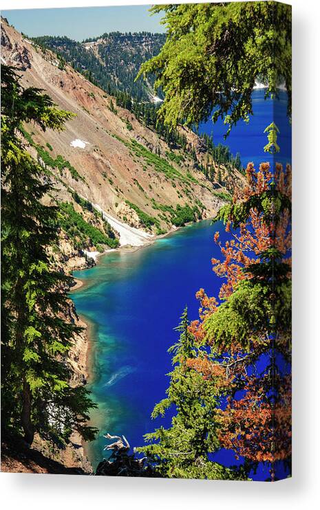 Crater Lake Canvas Print featuring the photograph Crater Lake I by Daniel Cummins