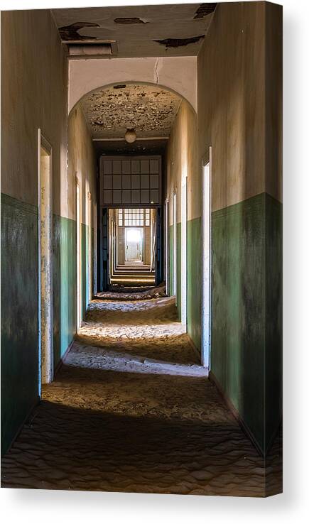 Kolmanskop Canvas Print featuring the photograph Desert Infirmary by Hamish Mitchell
