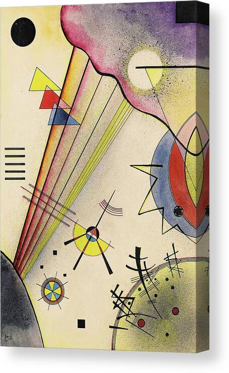 Abstract Art Canvas Print featuring the painting Deutliche Verbindung by Wassily Kandinsky