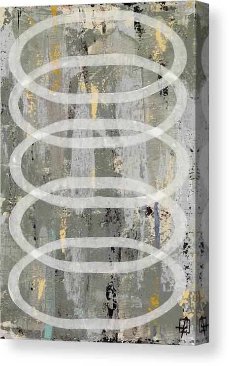 Circles Canvas Print featuring the painting Double Nested Spring by Natalie Avondet
