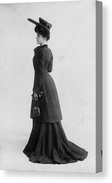 Three Quarter Length Canvas Print featuring the photograph Edwardian Coat by London Stereoscopic Company