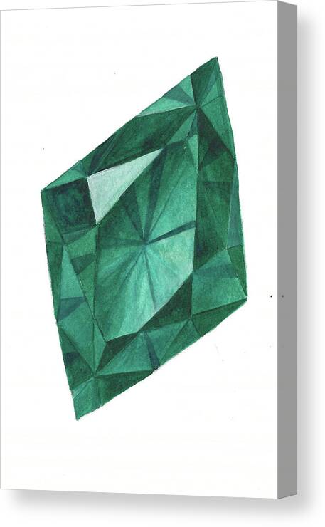 Emerald Canvas Print featuring the digital art Emerald by Rose Rambo