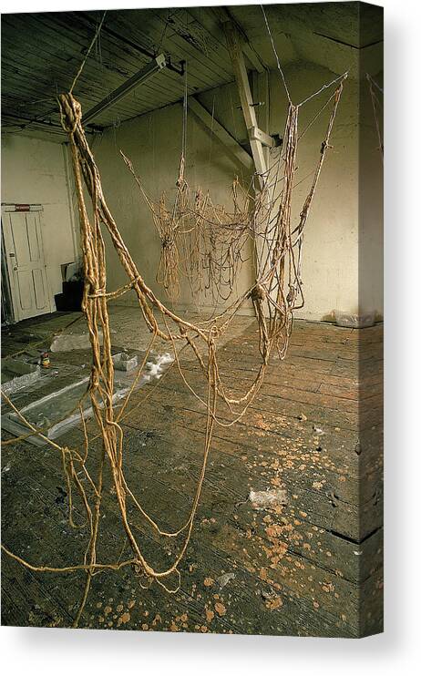 Archival Canvas Print featuring the photograph Eva Hesse [Misc.] by Henry Groskinsky
